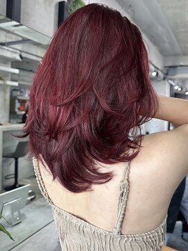 アポロ 横浜駅店(apollo) バレイヤージュハイライトシャドールーツダブルカラーレイヤー