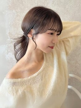 アンニュ(annuy)の写真/鹿児島中央駅そば＊顔周りカットが重要な韓国風ヘア/レイヤーもお任せ◎結んでもおろしても可愛いstyleに♪