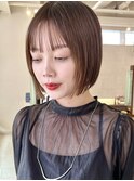 福岡美容室20代30代40代切りっぱなしボブぱつっとボブ