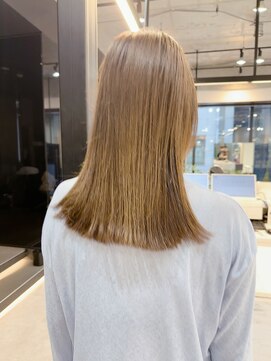 ファンナギンザ(FaNNa ginza) フェイスレイヤー/ブリーチなしカラー/グレージュ/髪質改善/小顔