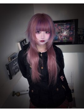 キイ 原宿 表参道(K.e.y) シャギーカット/セクションカラー/ペールピンク