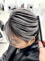 エゴル オム 名古屋栄(ENGOL homme)&nbsp;ホワイトシルバーバレイヤージュ/ブリーチ