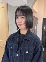 ローレン(LOREN) 黒髪/ボブルフ/ネビージュ/小顔/ワンレン/栄/髪質改善/前髪