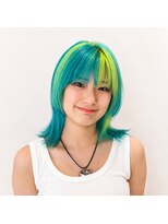 ココ 横浜(coco) ★エメラルドグリーン×ライムフェイスフレーミング
