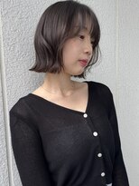 ベイルーム(BAYROOM by HONEY omotesando)&nbsp;時短縮毛矯正/韓国ボブ/切りっぱなしボブ/グレージュ/美髪カット
