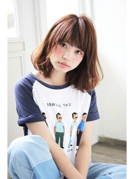 アンアミ オモテサンドウ(Un ami omotesando) 【Un ami】小顔ロブ、無造作ウェーブ×メルトカラー(増永剛大)