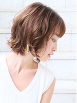 ピエタス ヘアーアンドスパ(PIETAS Hair&Spa)&nbsp;ラフウェーブボブ　デザインカラー