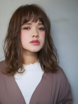 アイビー 吉祥寺(aivee) ミストバングで重すぎない×ゆるふわ愛され鎖骨ミディアム