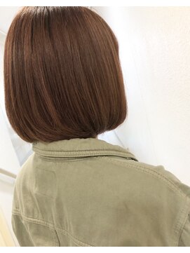 ブルー(BLUE) 《Blue阿部★》#ブリーチなし#オレンジカラー#ボブ