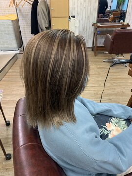 アヤメ(ayame) 【ayame大泉学園】バレイヤージュ_エアタッチ＿デザインカラー