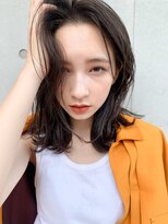 マセナ(Masena)&nbsp;センターパートボブルフ×ブルージュカラー