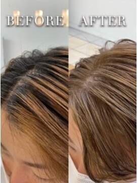 ソフトヘアカッターズ(soft HAIR CUTTERS) 40代50代60代脱白髪染めのハイライトカラー