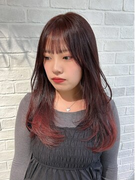 コル(col oodori) レイヤーカット/ボルドーカラー