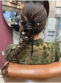 ☆結婚式お呼ばれヘアアレンジ/ゆるふわサイド編みおろし☆