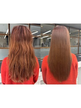 湿気に負けない為に!髪質改善と縮毛矯正のハイブリッド!髪質改善でツヤ髪に［縮毛矯正/髪質改善/学割U24］