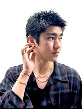 エイル(AILE) MEN'S HAIRスパイキーショートスペインカールブルーブラック