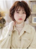大人ガーリーふわふわボブチェリーレッドa北浦和20代30代40代