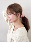 小顔大人ぱっつん前髪小顔顔まわりカットサイドバング後れ毛
