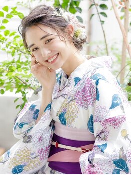 ヘアセットサロンシャルメ 梅田店(Hair Make Salon CHARMER)の写真/朝7時~OK[ヘアセット+浴衣着付け¥3900~/浴衣着付けのみ¥2500~]夏祭りに◎[セット+浴衣着付け+ドライ¥4800~]