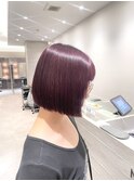 【NEST saki】秋色グレープカラー×ミニボブ