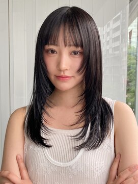 エトラ 渋谷店(etora) 小顔 前髪 ミディアムレイヤーカット 大人ガーリー"