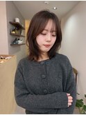 長め切りっぱなしボブ×レイヤーカット