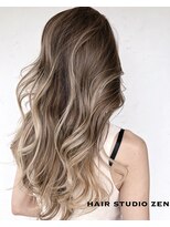 ヘアースタジオ ゼン(hair studio Zen) 外国人風ハイライトデザイン