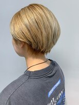 テトヘアー(teto hair) short(マッシュショート、ブロンド、ベージュ)