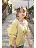黒髪ベースのハイライトウルフヘアにショートパーマ20代30代40代