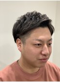 メンズツーブロックショート