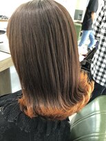 ヘアーアンドビューティー ザ ビー(Hair & Beauty the B) 維持が簡単！裾カラー×オレンジ☆★