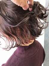 モアヘアーセカンド(MORE-HAIR Second) ナチュラルボブ×インナーカラーベビーピンク