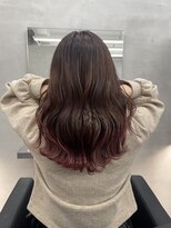 ジエクト カナウ(The Ect canow)&nbsp;ピンクグラデーションカラー　韓国風　カシスカラー　裾カラー