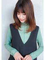 ガーデン オオタカノモリ(garden otakanomori)&nbsp;韓国ベージュカラー内巻きワンカール×似合わせレイヤーカット