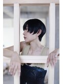 【ステップボーンカット】ハンサムショート/暗髪