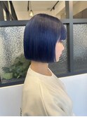 【山田紗羅】ブルーボブ
