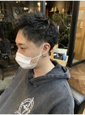 スパイキーショート 刈り上げ ツーブロック 束感 アップバング