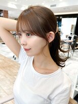 アフロート ルヴア(AFLOAT RUVUA)&nbsp;るなstyle アッシュベージュ顔周り小顔レイヤー 前髪カット