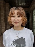 ボブパーマ/レイヤーパーマ/顔まわりレイヤー/茶髪パーマ