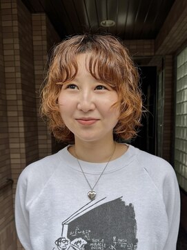 ナループロアツム(Nalu pu loa Tsum) ボブパーマ/レイヤーパーマ/顔まわりレイヤー/茶髪パーマ