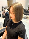 ブリーチ2回トリプルカラーカーキグレージュ