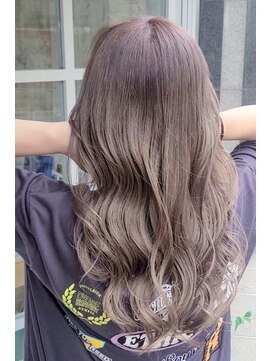 ヘアーズ ベリー 下白水店(hairs BERRY) ★透明感 大人カールハイライトカラーミルクティーベージュ美髪