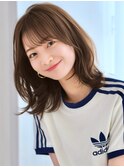 【F】大人かわいいニュアンスくびれヘアマロンベージュ