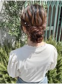 空気感たっぷりなシニヨンヘアセット