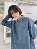 メゾンアクア 表参道(Maison ACQUA)&nbsp;=メンズボブ/フェザーパーマ／MEN’S HAIR/ブルーブラック