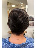 【大人ハンサムショートハイライト前髪あり×30代40代50代】