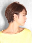 ショート・ボブ/丸顔/前髪あり/絶壁解消/30代/40代/50代/くびれ