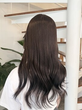 ピークスヘア(peaks hair) ラベンダーブラウン ラベンダーカラー チョコブラウン 堀江 新町
