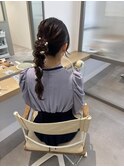 【大宮】パール×編みおろしポニー