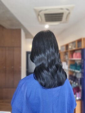 グリン 栄(grin) 艶ネイビーカラー　アッシュグレー　オーガニックカラー